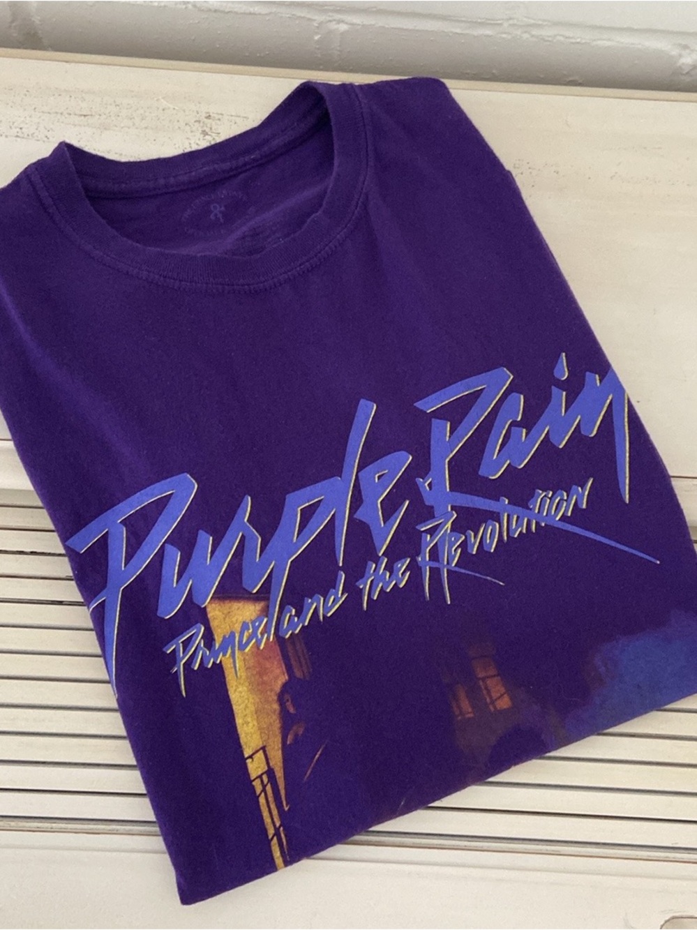 Purple Rain Graphic Band T-Shirt Size L